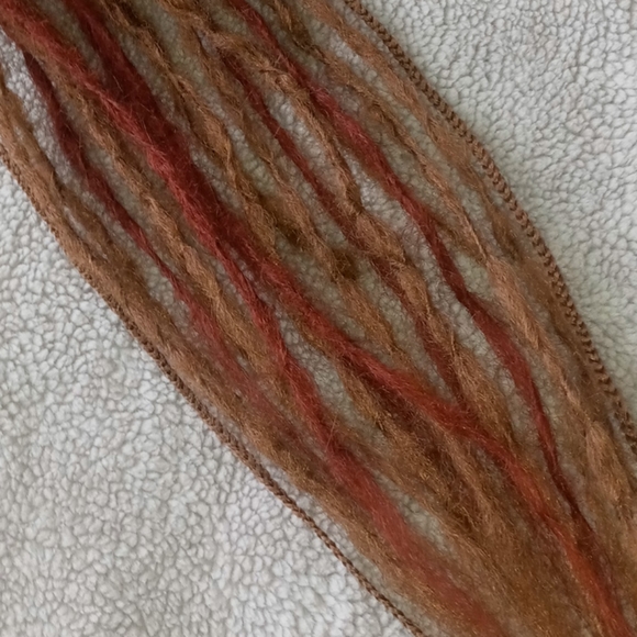 Thin Brown Dreadlock Tie on Ponytail - Picture 10 of 10